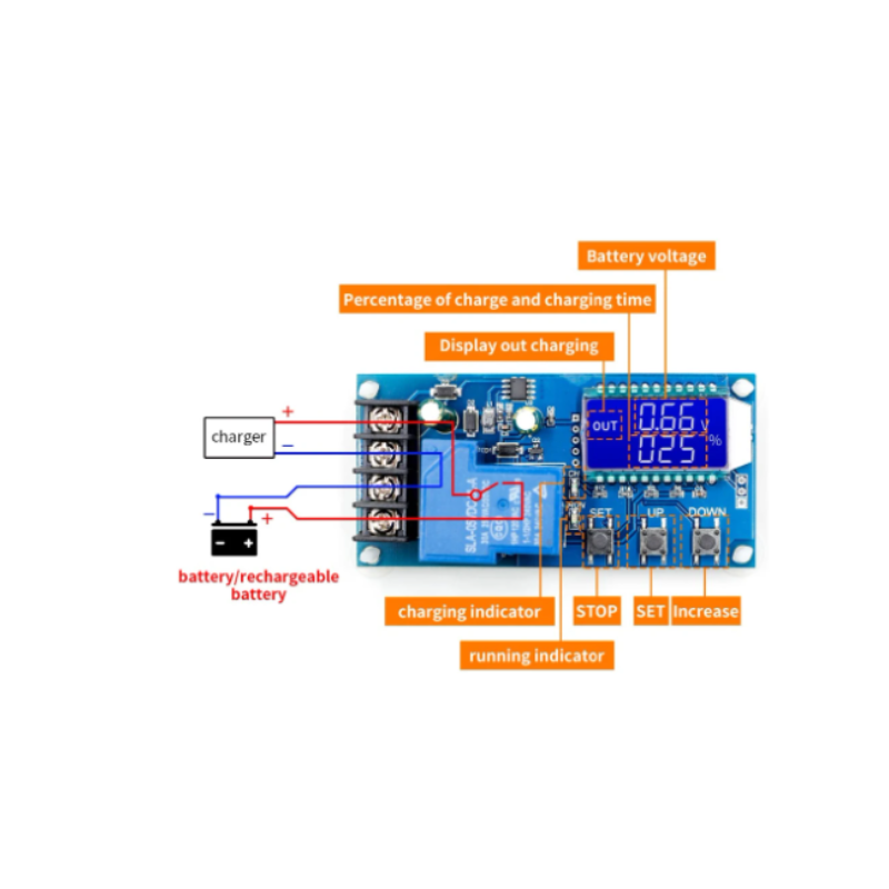 Controlador Carga De Batería Dc 6-60v 30a Con Pantalla Lcd